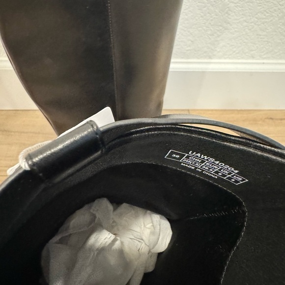 Urban revivo Black Knee-High strapy faux leather riding style Boots size 39 NWT - Picture 5 of 6